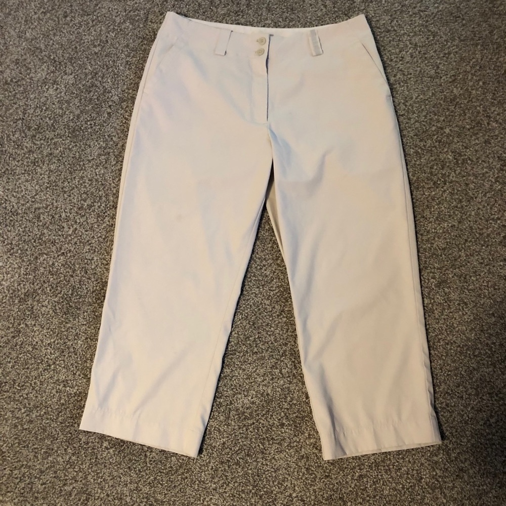 Light Khaki Nike Golf Capris